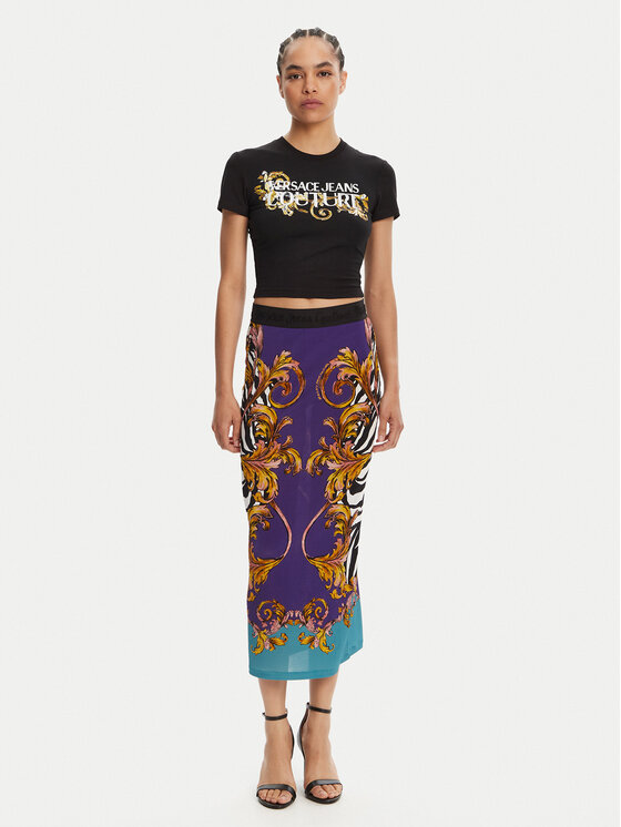 Versace Jeans Couture Versace Jeans Couture Póló 78HAHC05 Fekete Slim Fit