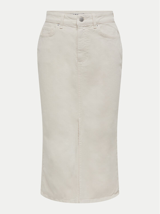 ONLY ONLY Jeans suknja Bianca 15319268 Bež Regular Fit
