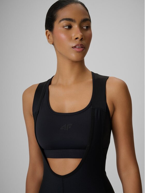 4F 4F Szorty rowerowe GET LOST FEEL FOUND Czarny Slim Fit