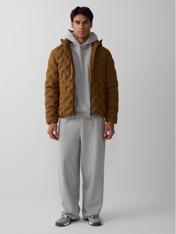 4F 4F Kurtka puchowa URBAN COMMUTER Brązowy Regular Fit