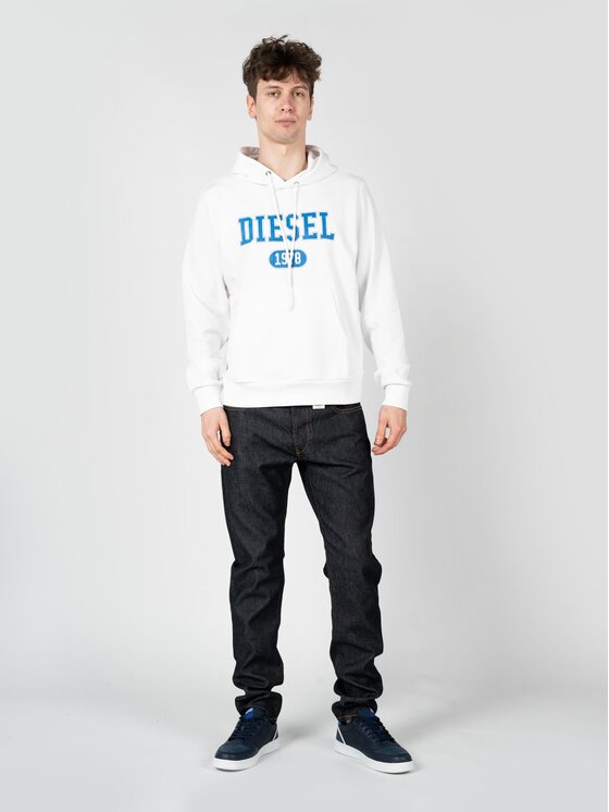 Diesel Diesel Mikina A03826-0HAYT-100 Bílá Regular Fit