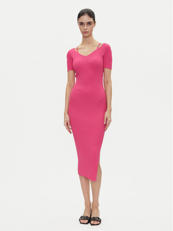 HUGO HUGO Džemper haljina Shaty 50538239 Ružičasta Slim Fit