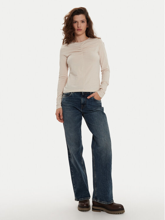 Sisley Sisley Dolčevita 3903L200S Bež Slim Fit