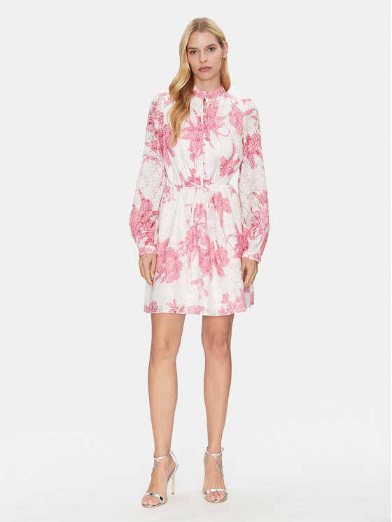 Guess Guess Kokteiļkleita W5GK07 WH4K2 Balts Regular Fit