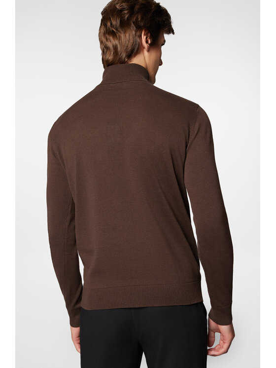 Próchnik Próchnik Golf Golf Brązowy Bawełniany PM5 SW073224000027 Brązowy Slim Fit