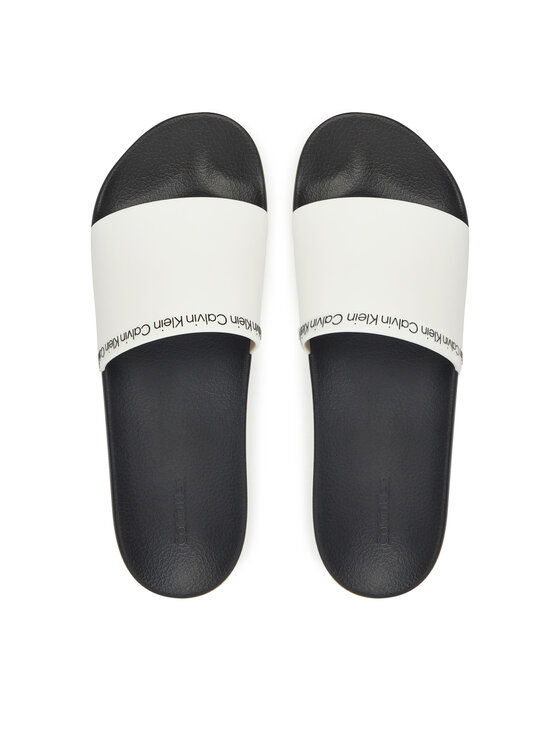 Calvin Klein Calvin Klein Şlapi Pool Slide Rubber HM0HM00981 Alb