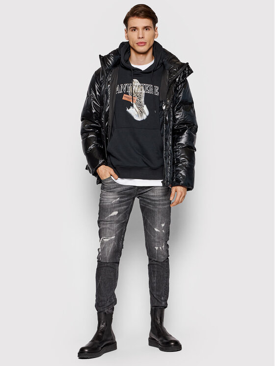 Felpa Heritage 12198181 Nero Loose Fit