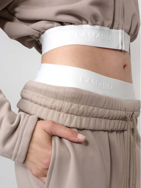 La Mania La Mania Spodnie dresowe DIXI Brązowy Classic Fit