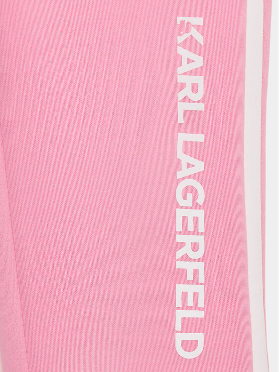 Karl Lagerfeld Kids Karl Lagerfeld Kids Spodnie dresowe Z14206 D Różowy Slim Fit