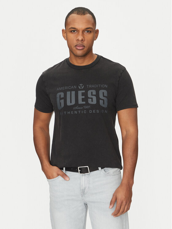 Guess Guess T-krekls M5GI27 KBW41 Melns Regular Fit