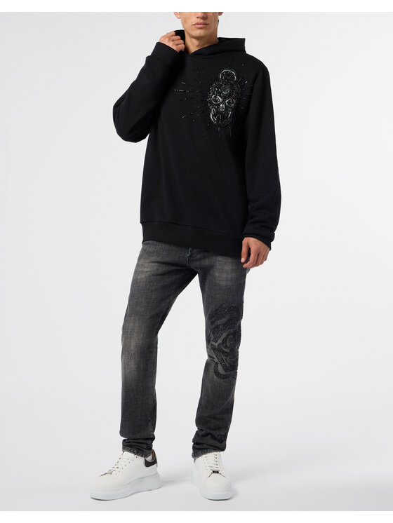 PHILIPP PLEIN PHILIPP PLEIN Bluza 29856 Czarny Regular Fit