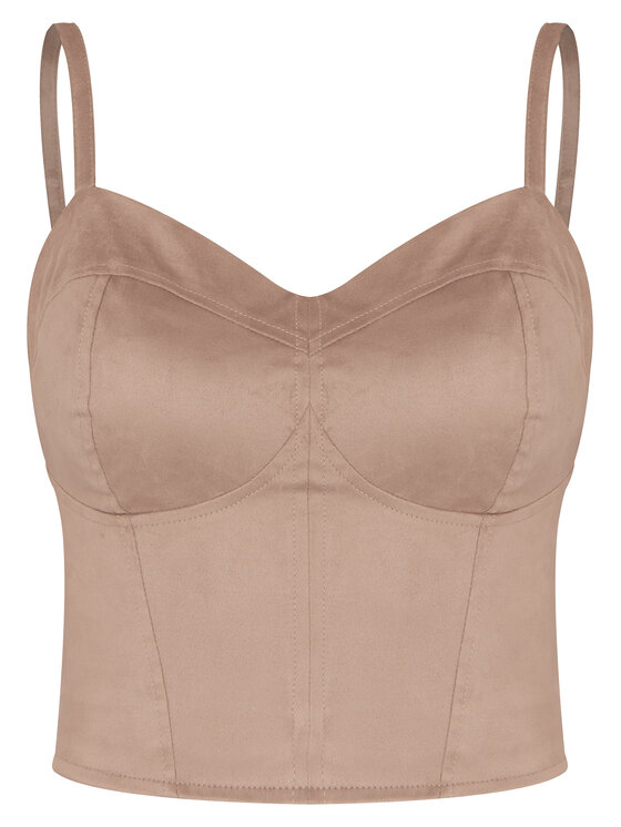 Guess Guess Top W6RH03 WJ472 Beige Slim Fit