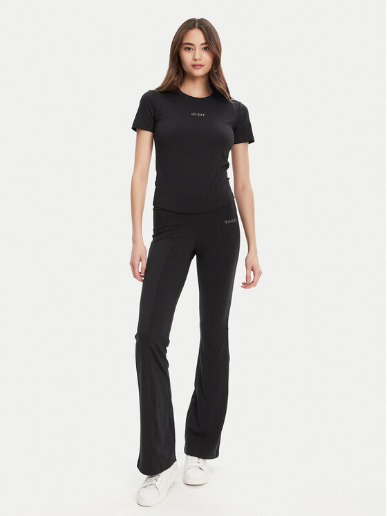 Guess Guess Футболка V5RI10 KCD02 Чорний Regular Fit