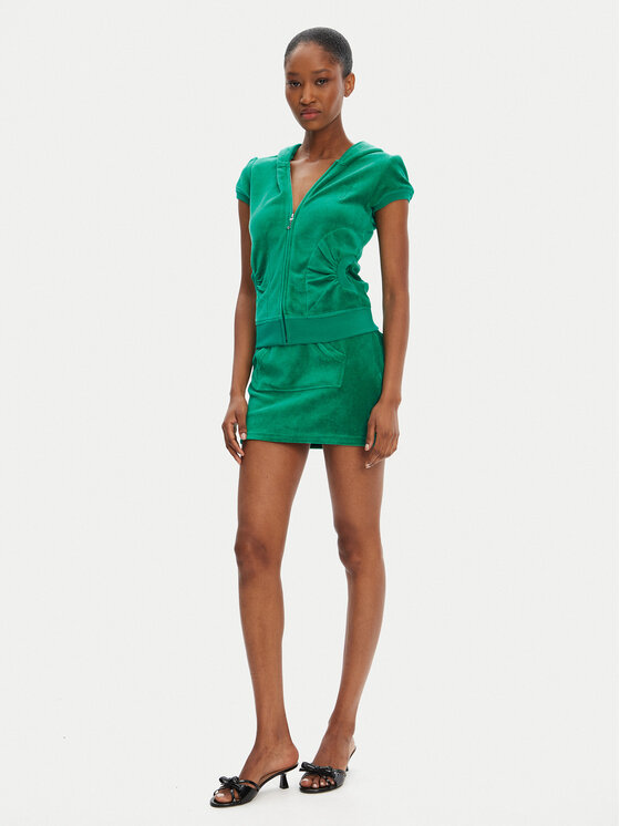 Juicy Couture Juicy Couture Суитшърт Heritage JCGAS125021 Зелен Slim Fit