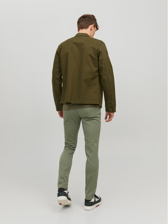 Jack & Jones Jack & Jones Chinosy Marco 12150148 Zielony Slim Fit