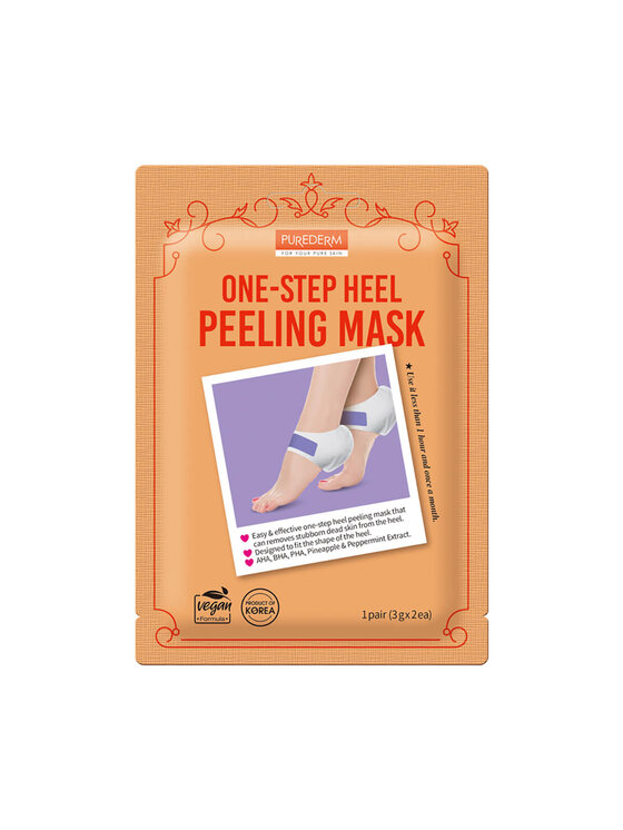 Purederm Purederm Wegańska maseczka peelingująca na pięty Maska do stóp