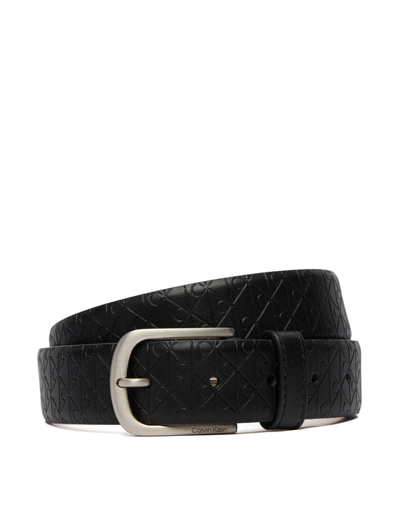 Calvin Klein Calvin Klein Pásek Casual Pin Buckle Aop 32Mm Fixed LV04D7074G Černá
