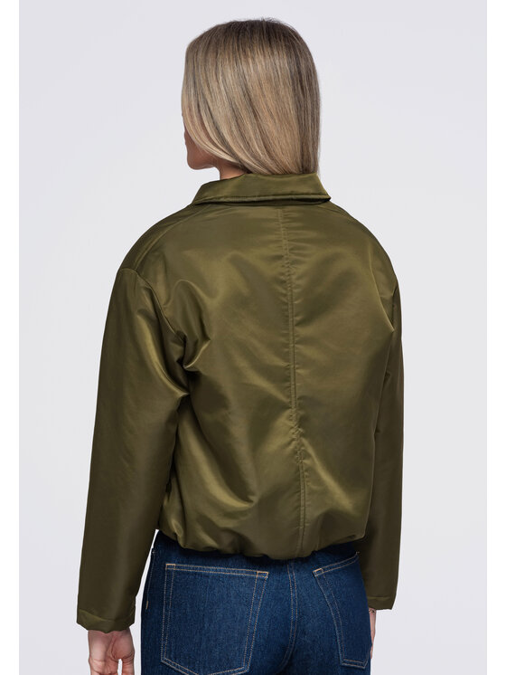 Ombre Ombre Bunda pro přechodné období OW-JT-E0003 Khaki Relaxed Fit