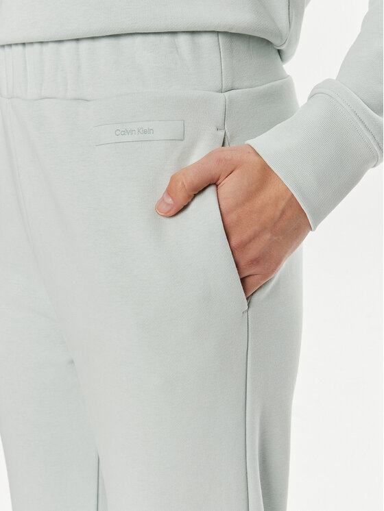 Calvin Klein Calvin Klein Spodnie dresowe Micro Logo K20K206632 Zielony Regular Fit