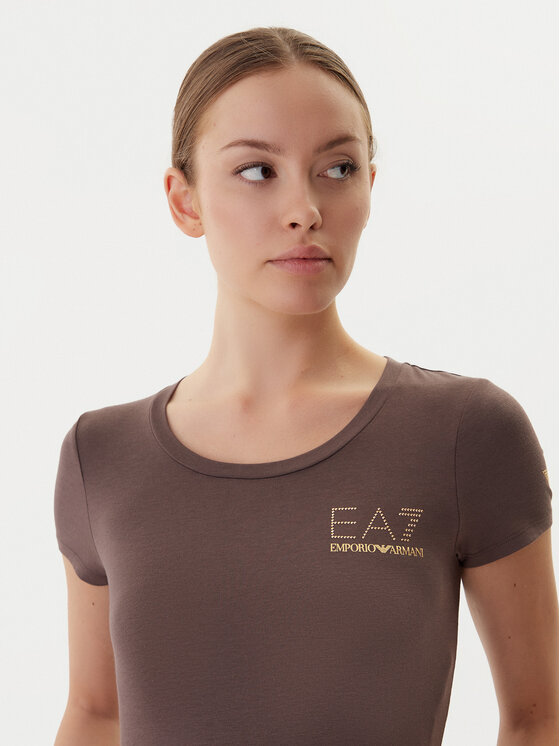 EA7 Emporio Armani EA7 Emporio Armani Футболка 8NTT65 TJDQZ U6063 Коричневий Slim Fit