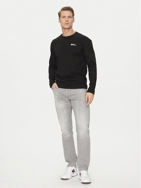 Jack Wolfskin Jack Wolfskin Longsleeve Essential Longsleeve 1808821 Μαύρο Regular Fit