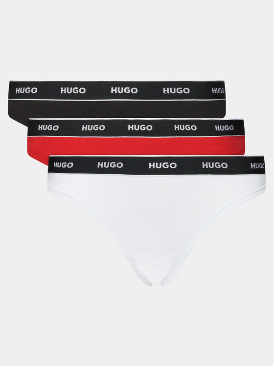HUGO Hugo Sada 3 kusů string kalhotek Triplet Thong 50480150 Barevná