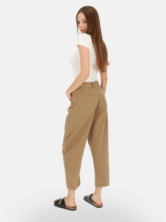 L’AF L’AF Spodnie materiałowe Noemi Brązowy Slouchy Fit
