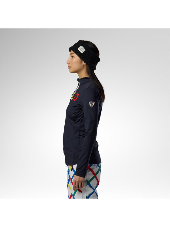 Rossignol Rossignol Bluza techniczna W Jcc Quarter Zip First Layer Czarny Slim Fit