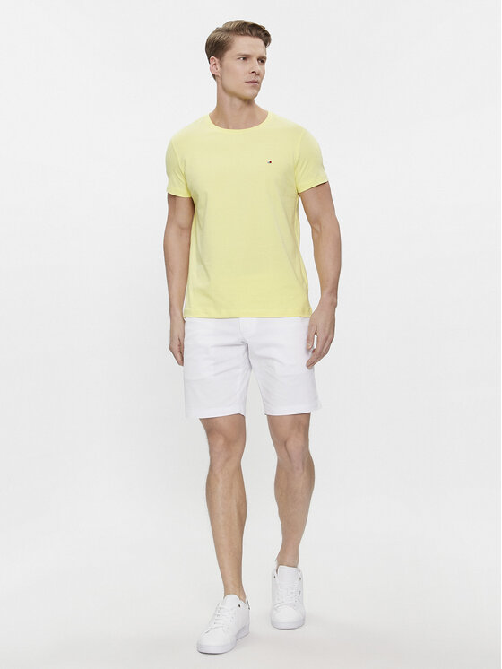 Tommy Hilfiger Tommy Hilfiger T-shirt Stretch Slim Fit Tee MW0MW10800 Žuta Slim Fit