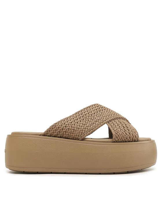 Calvin Klein Calvin Klein Pantoletten Bubble Slide-Woven HW0HW01468 Braun