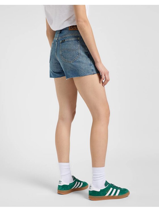 Lee Lee Szorty jeansowe 5401139305397 Niebieski Regular Fit