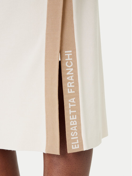 Elisabetta Franchi Elisabetta Franchi Midi sukňa GK-27S-61E2-V340 Béžová Regular Fit