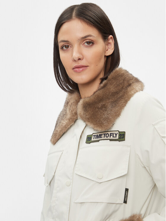 Aeronautica Militare Aeronautica Militare Prijelazna jakna 232AB2126DCT3173 Écru Regular Fit