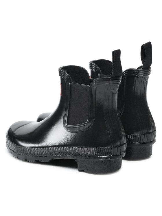 Hunter Hunter Гумени ботуши Original Chelsea Gloss WFS2078RGL Черен