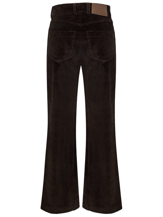 Magda Matyja Magda Matyja Spodnie damskie NEVADA TROUSERS Brązowy Flared Leg
