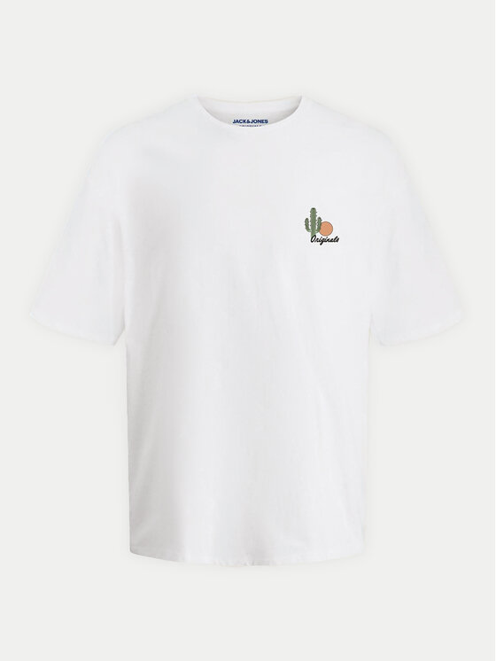 Jack & Jones Jack & Jones T-krekls Bradley 12264414 Balts Relaxed Fit