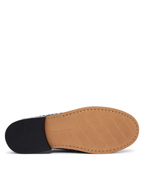 Tommy Hilfiger Tommy Hilfiger Loaferice Th Monogram Penny Bar Loafer FW0FW09537 Tamnoplava