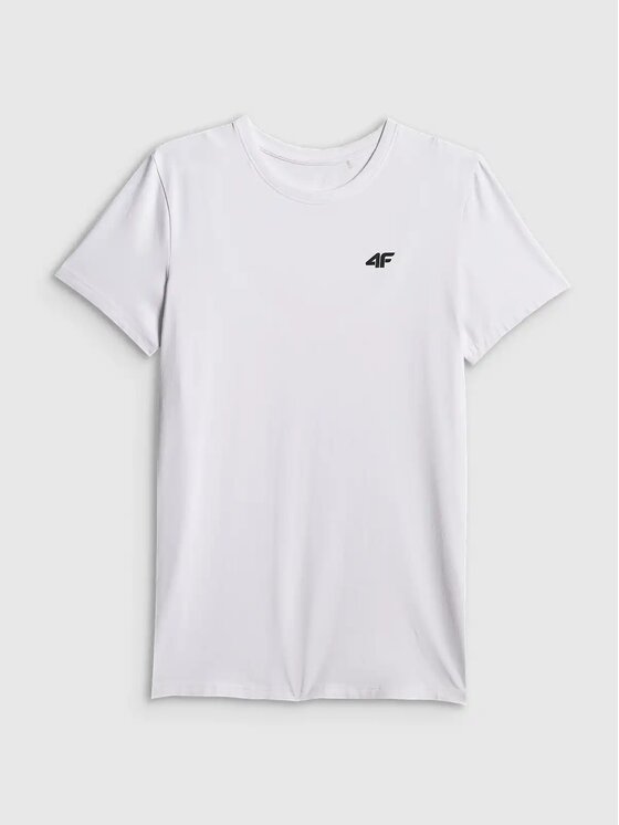 4F 4F T-Shirt 4FWMM00TTSHM3340-10S Biały Regular Fit