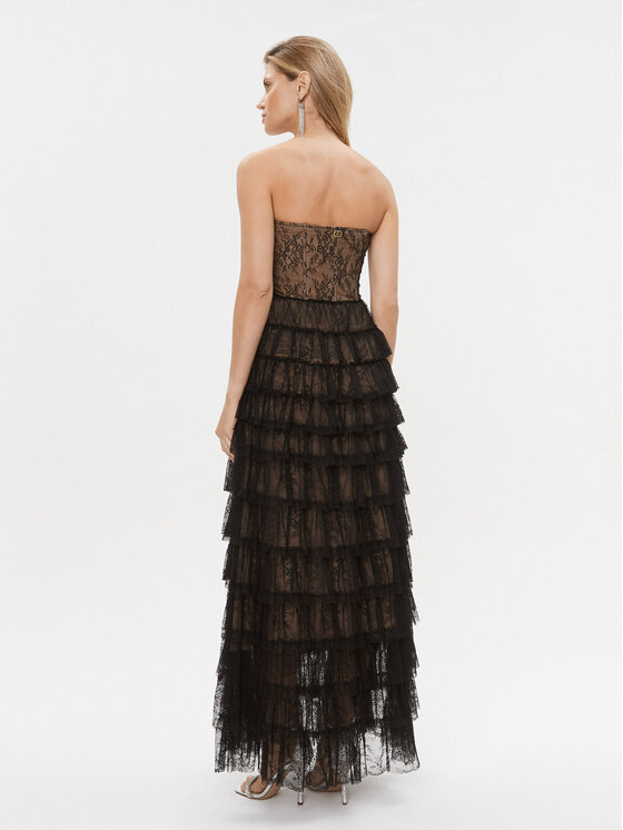 TWINSET TWINSET Rochie de seară 232TT2070 Negru Regular Fit