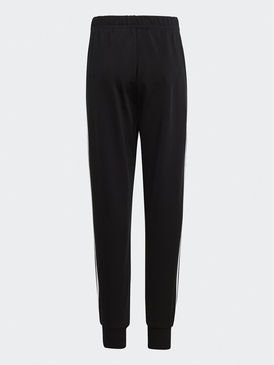 adidas adidas Анцуг Essentials 3-Stripes Shiny Tracksuit HR5906 Черен Slim Fit