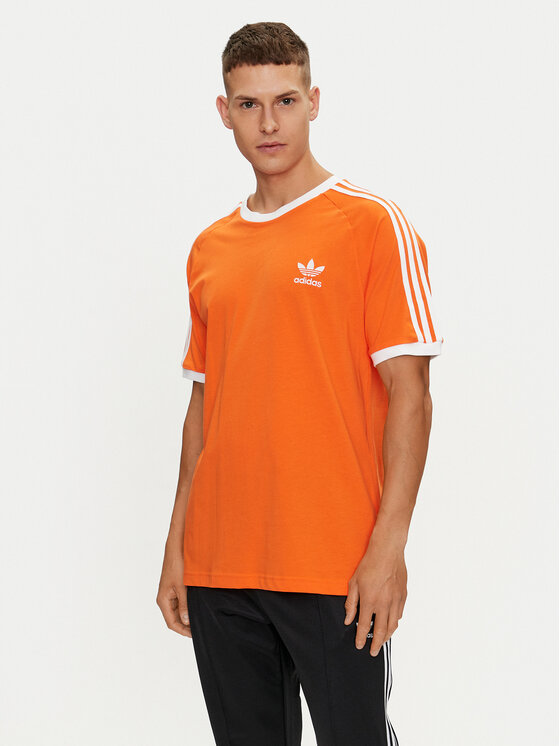 adidas T Shirt adicolor Classics 3 Stripes IM9382 Orange Slim Fit Modivo