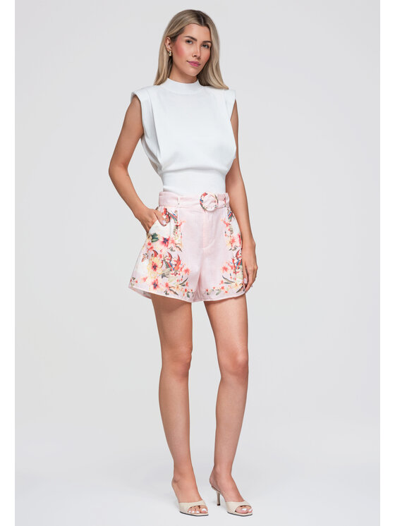 Ombre Ombre Szorty materiałowe OW-ST-E0025 Różowy Relaxed Fit
