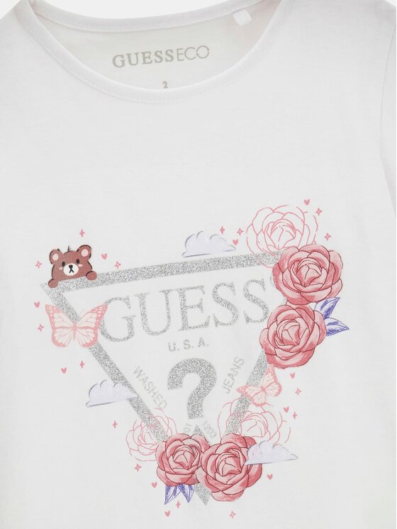Guess Kids Guess Kids T-Shirt 183880 Biały Classic Fit