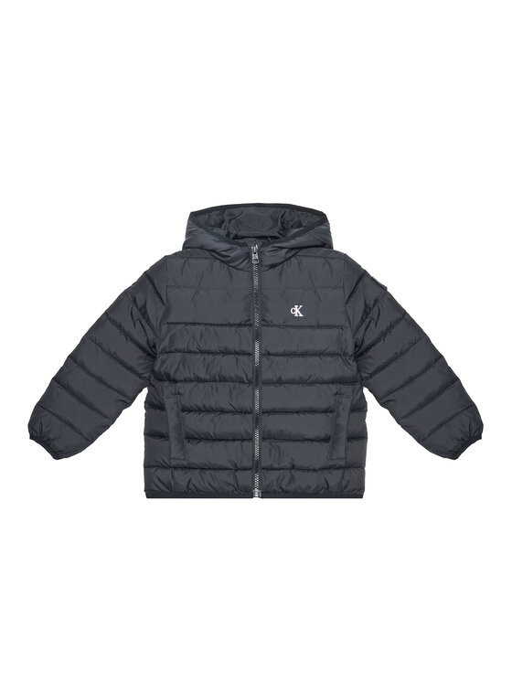 Calvin Klein Jeans Calvin Klein Jeans Μπουφάν χειμωνιάτικο Inst Logo IB0IB02174 M Μαύρο Regular Fit