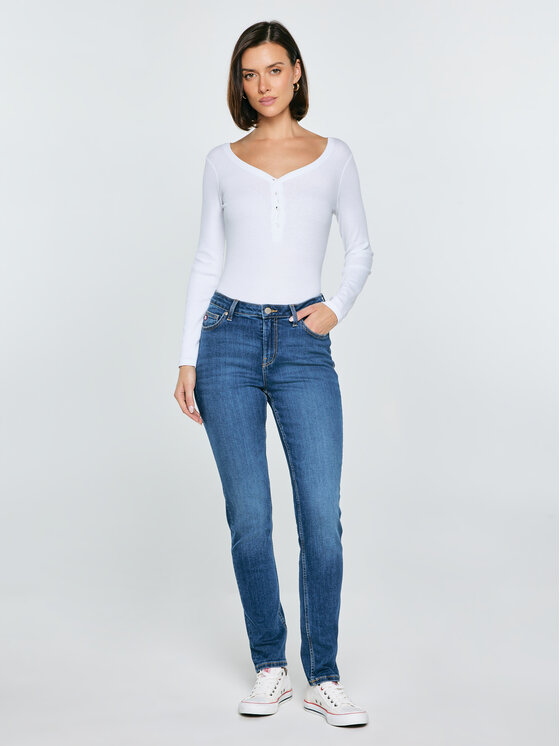BIG STAR BIG STAR Jeansy KATRINA HIGH WAIST Niebieski Slim Fit
