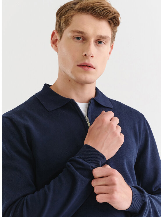 Pako Lorente Pako Lorente Sweter P23WF-2X-009 Granatowy Classic Fit