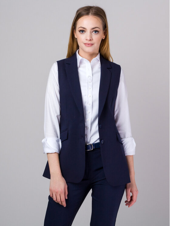 Willsoor Willsoor Kamizelka 67331 Granatowy Regular Fit