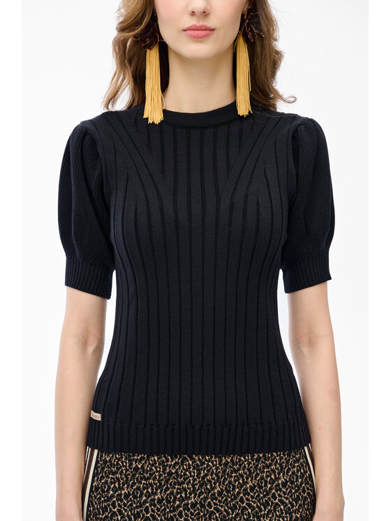 blue shadow blue shadow Sweter Talu Czarny Regular Fit
