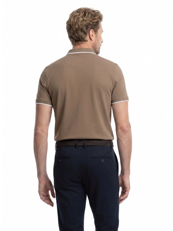 Pako Lorente Pako Lorente Polo P26WF-TX-002 Brązowy Classic Fit