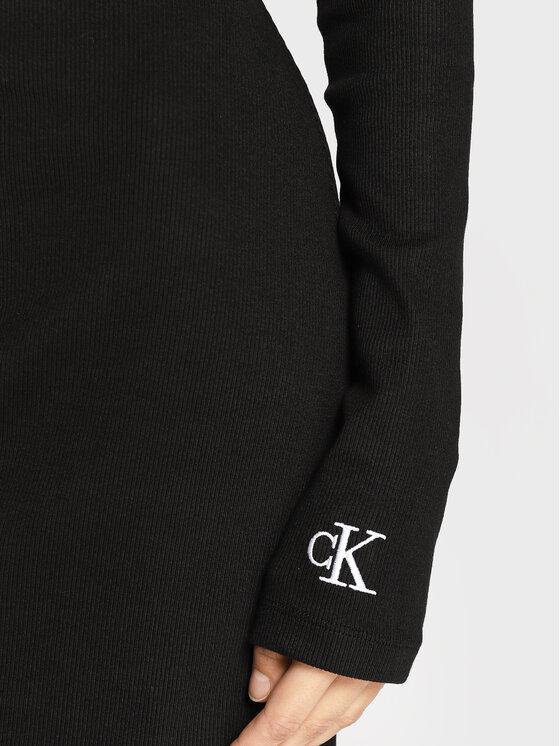 Calvin Klein Jeans Calvin Klein Jeans Každodenné šaty J20J219867 Čierna Slim Fit
